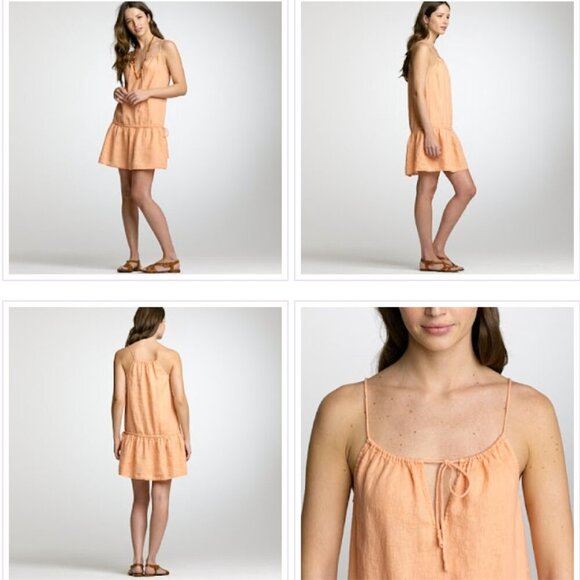 J.Crew's Linen Getaway Dress Womens Medium Beachy Casual Summer Vacation - Picture 1 of 12